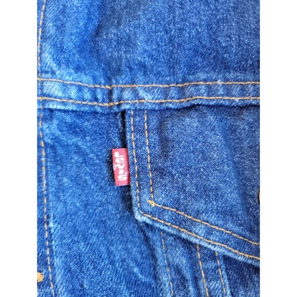 Levis Mens L Jean Jacket Trucker 70507 0214 Dark Blue VTG Retro USA Work EUC - Picture 3 of 16